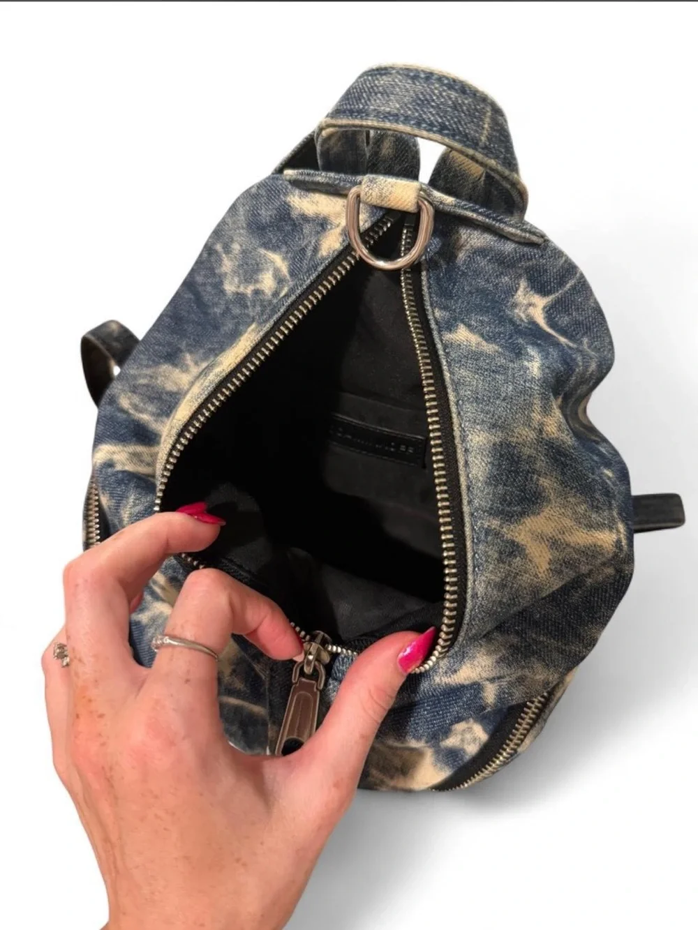 Rebecca Minkoff Julian Acid Wash Denim Backpack